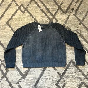 American Eagle Women’s Blue Nitted Sweater Size M